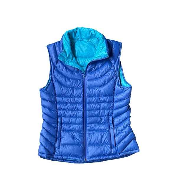 Bernardo Blue Goose Down Puffer Vest Women’s‎ Size Small - Picture 1 of 12